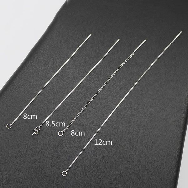 

925 sterling silver ear line 8 12cm earrings chain charm for diy jewelry making finding long tassel earring accessoriessupplier h jlltwm