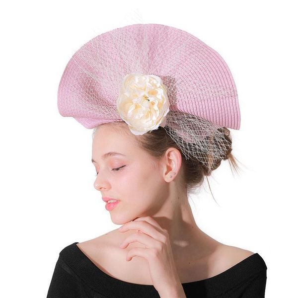 

fan cap ms.cocktail dinner party fedoras wedding bridal mesh veil hat vintage royal aristocratic cap chapeau fascinators lm031 h jlldsl