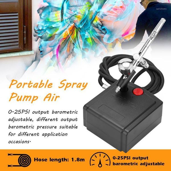 

portable spray pump air compressor for makeup art painting craft model flower spraying machine air compressor kit power tools1