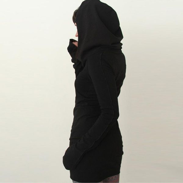 

women autumn dress hoodies pullover long sleeves slim fit black minimalist dresses xin-shipping1