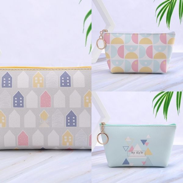 

cnbox pu cosmetic go women's out cosmetic storage ins geometry convenient storage bag trendy multi bag hwonm