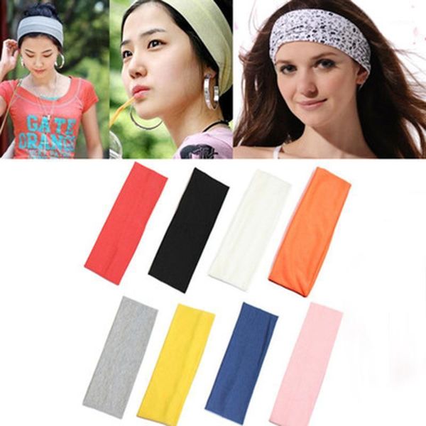 

sweatband 1pcs yoga hair bands women sports tennis nonslip headband boho hairband elastic running headwrap accessories1, Yellow;black