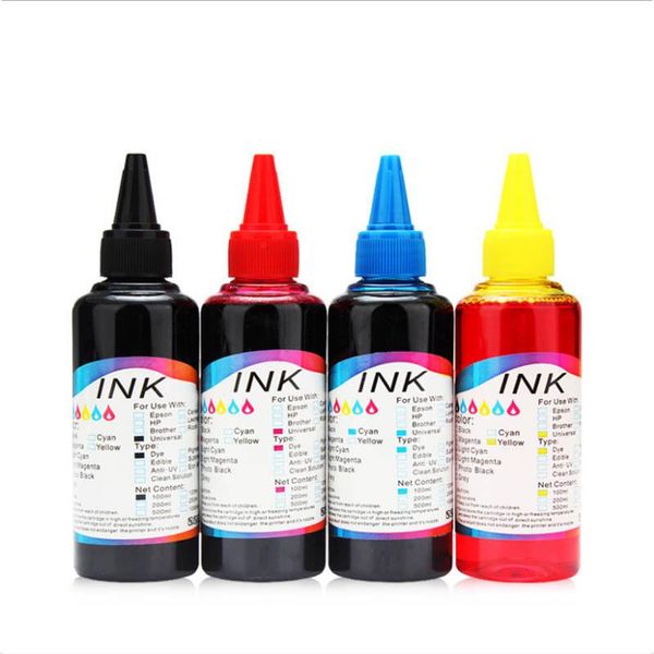 

ink cartridges universal 100ml refill dye kit for canon brother all model printer ciss voor inkt tank