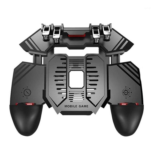 

game controllers & joysticks ak77 4 triggers [6 finger operation] mobile controller shooter trigger cooling fan power bank joystick 3 in11