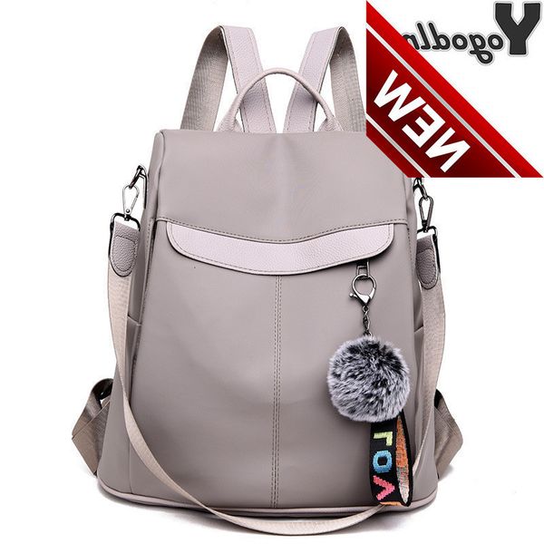 

waterproof casual women backpack purse anti-theft rucksack mochila hairball lightweight school shoulder bag for teenagers girls