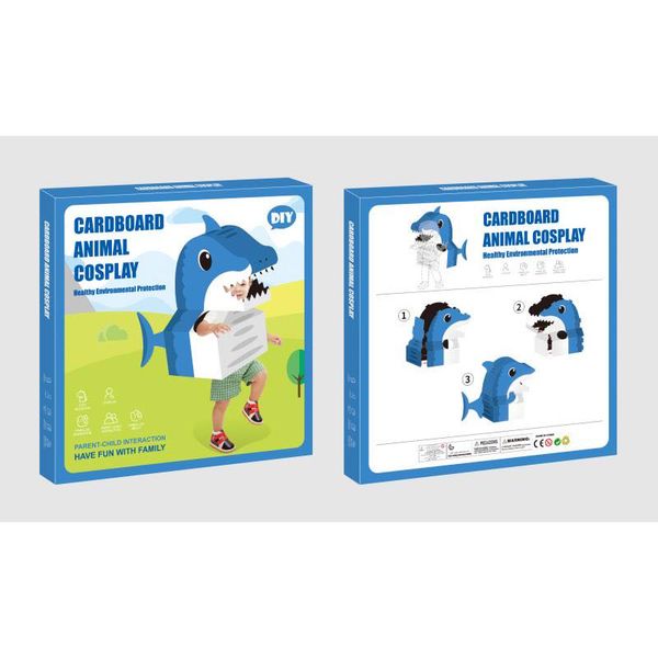 

2020 new style educational toy dinosaurs paper box exercise hand-on ability diy making paper toy