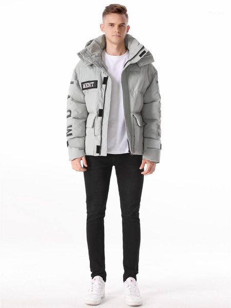 

men's down & parkas shashike studio warm windproof collar thick hooded cotton jacket art. 18931, Black