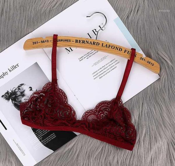 

women girls lace bra hollow bustier lingerie bra floral lace sheer bandage patch bralette unpadded wiree lingerie1, Red;black