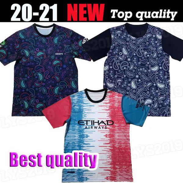 

2020 2021 thailand limited edition training wear sterling de bruyne kun aguero 20 21 man soccer jersey city jersey football shirt, Black;yellow