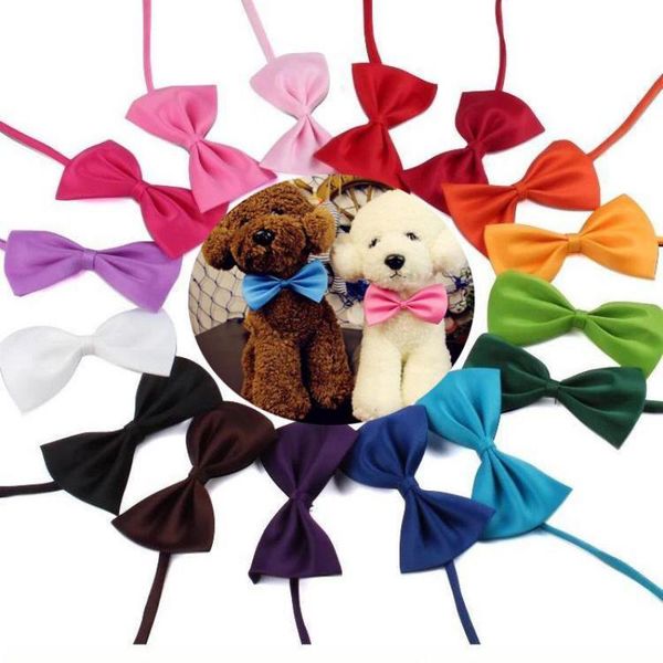 

pet accessories 19 colors supply adjustable dog cat bow tie neck pet dog bow tie puppy butterfly pet supplies