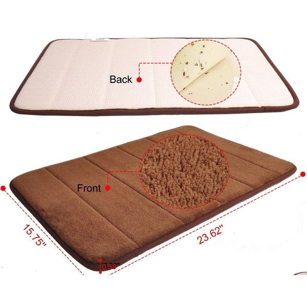 

24" non-slip back rug soft bathroom carpet memory foam qylwku lipper