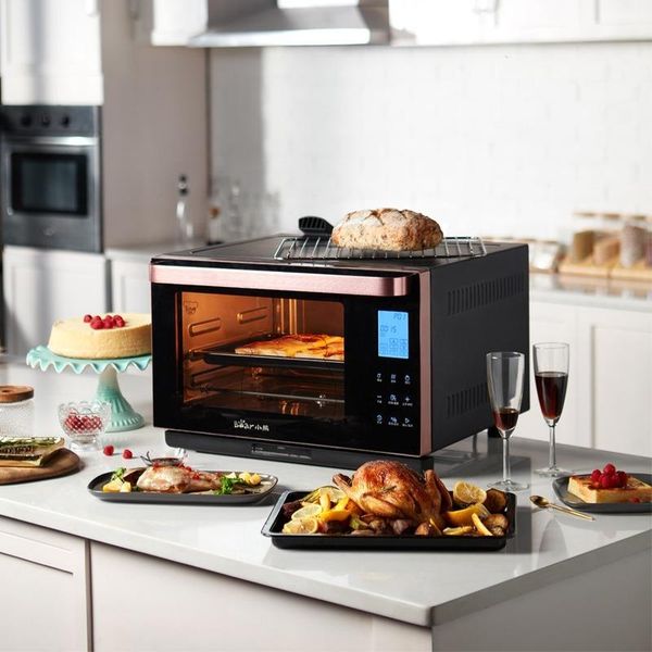 

28l electric oven steaming and baking all-in-one household large-capacity cake baking multifunctional deskmicro-steaming