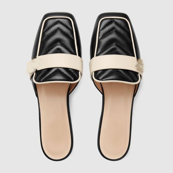 

ladies double g slippers, Black