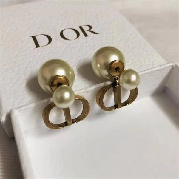 

86% off factory shopfamily pearl new simple wind women's brass anti allergy, Golden