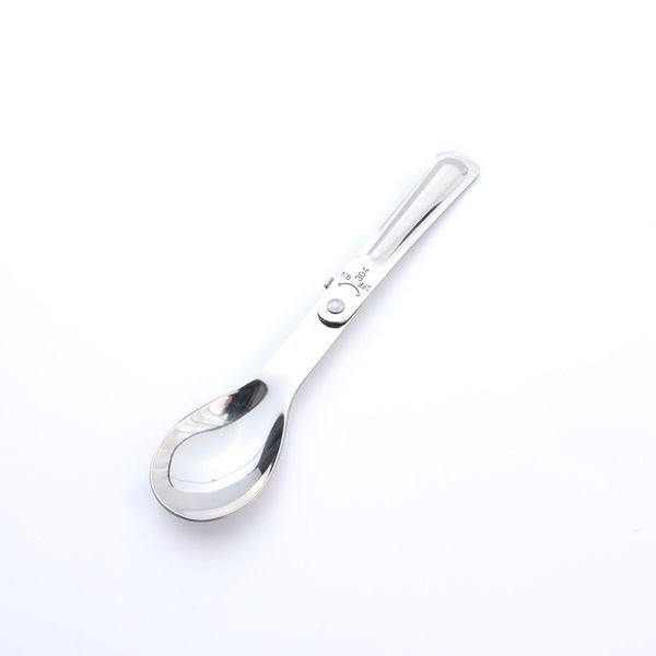 

304 stainless steel spoon dining table folding spoons home restaurant pure color fold tableware new arrival 1 7wx l1