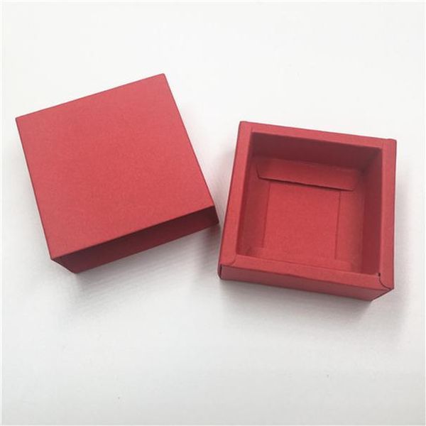 

100pcs lot kraft paper packaging cardboard box 6 color small packaging gift box paper drawer boxes gift jewelry earring boxes wmttjz