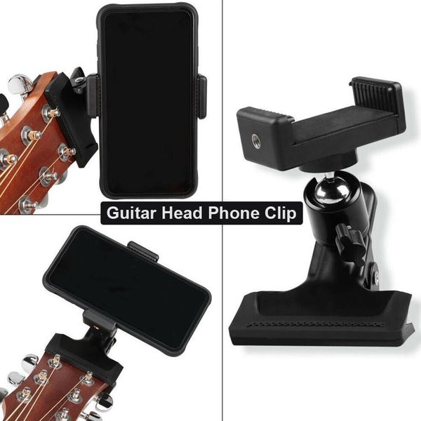 

guitar holder live broadcast bracket stand tripod head and mobile phone clip