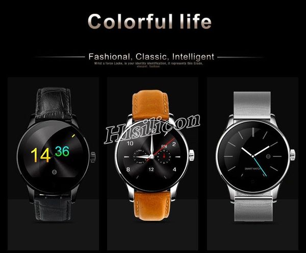 

k88h smart watch ips full screen support heart rate monitor bluetooth pedometer dialing remote smartwatch for ios iphone android, Slivery;brown