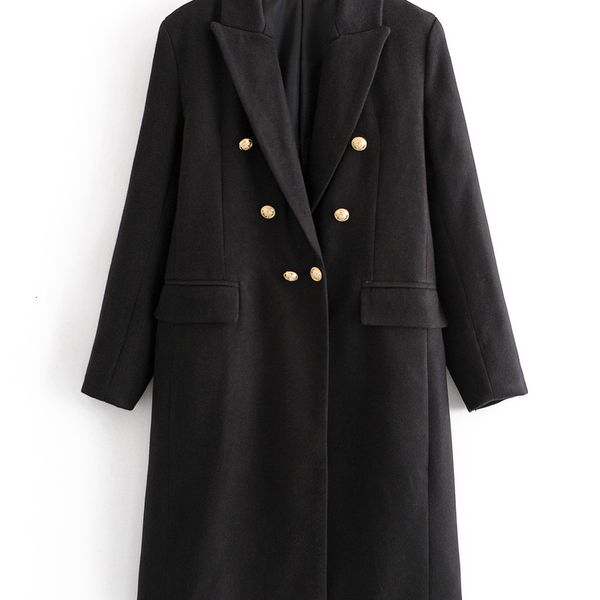 

2021 new speed sell pass style autumn coat female 89108 europe and the united states women's metal buttons g4go, Black;brown