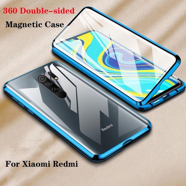 

metal magnetic protective case for mi xiaomi poco x3 nfc 9t note10 lite redmi 9a 9 prime 10x 9c k20 note h sqckpn