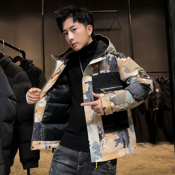 

r6zd winter windbreaker men raccoon fur hooded white down coats outerwear parka jacket warm jackets down jackets beige black orange multi po