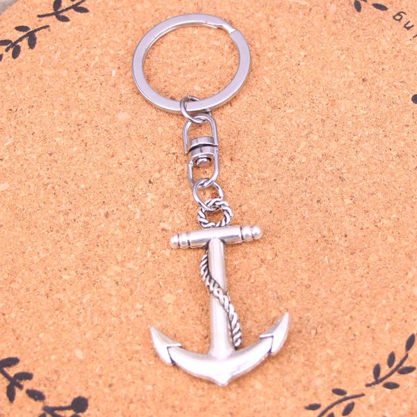 Keychain de moda 44*30mm Anchor Sea Pingents