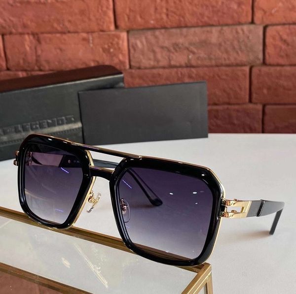 

men vintage sunglasses legends 9094 black gold gradient glasses fashion sunglasses uv400 protection eyewear with case, White;black