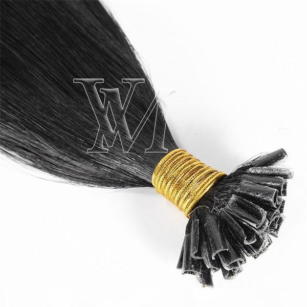 

vmae brazilian virgin u tip afro curly straight body deep wave 4a 4b 4c keratin fusion 12a grade pre bonded human hair extensions, Black