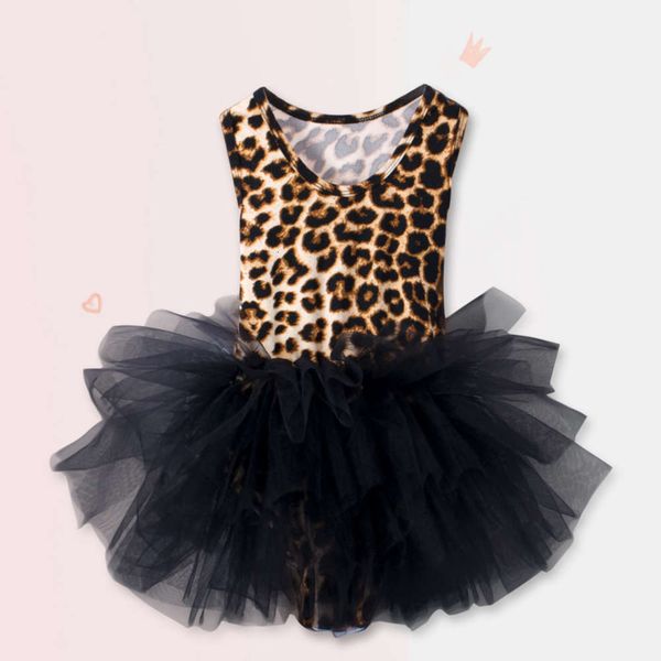 

training children's princs dance leopard print ballet drs, women's mh skirt, grade examination drs, Blue