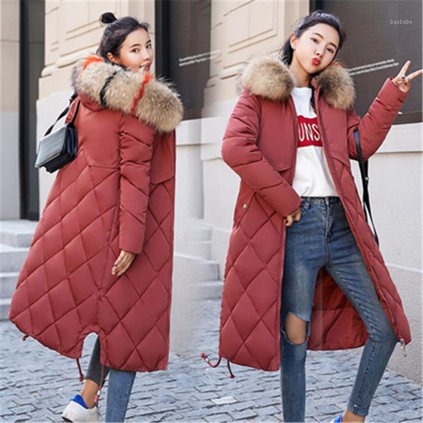 

2018 new women's large size increase thickening down cotton jacket coat solid color to keep warm1, Black
