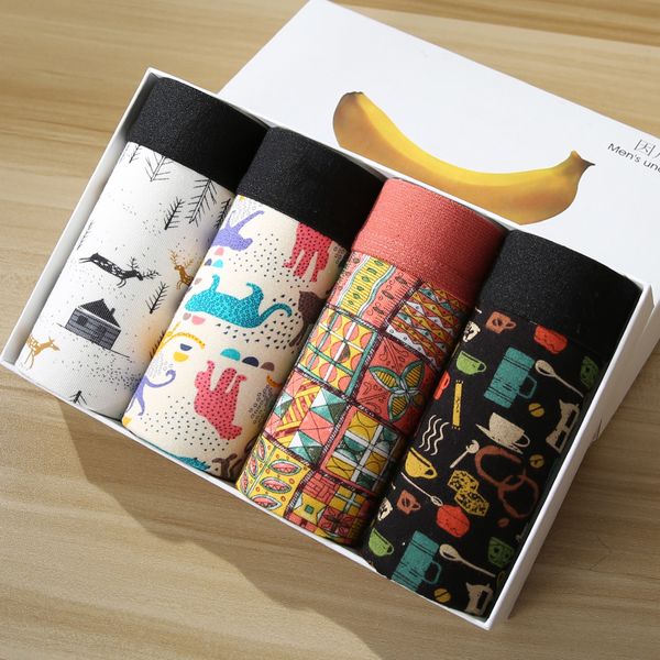 

boxer men solid bamboo fiber breathable comfortable underwear man boxers super-elastic shorts black underpants male panties gay 201009, Black;white