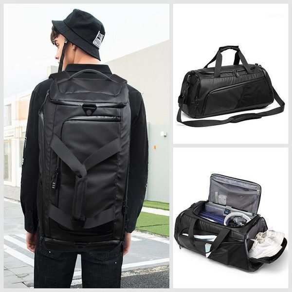 

duffel bags tote bag men outdoor high-capacity dry and wet separation fitness custom yoga travel1