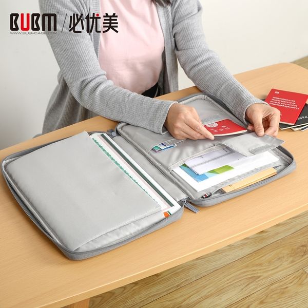 

bubm multi-functional a4 document bag zipper trave gear briefcase portfolio organizer case for surface pro,macbook air,macbook y200714, Blue;pink