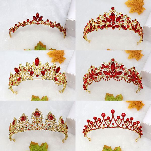 

red bridal crown and headdress, Silver
