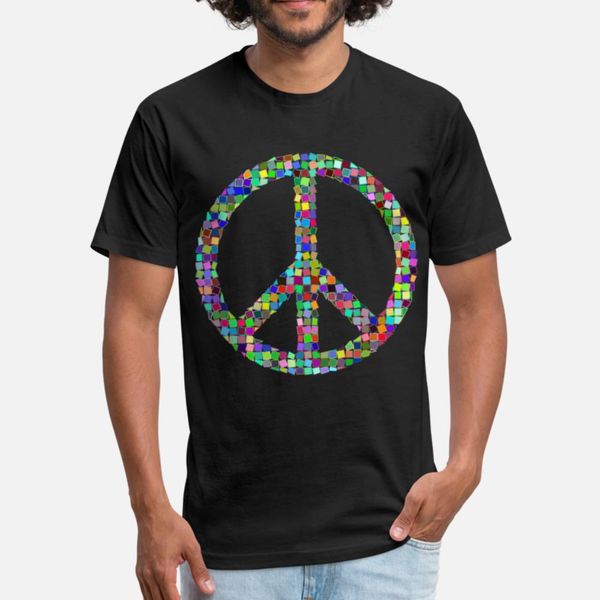 

prismatic mosaic peace sign designers graphic t shirt hip hop lovely o-neck tracksuit hoodie sweatshirt