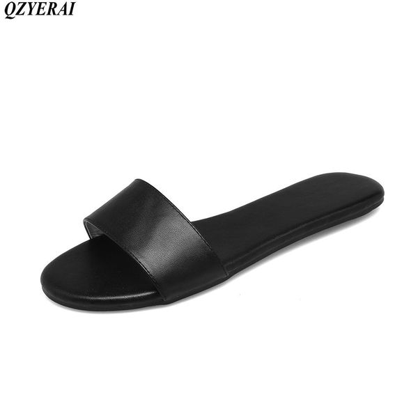 

qzyerai summer 2020 new design fashion girl slippers women's shoes indoor and outdoor slippers sizes 34-43 y200706, Black