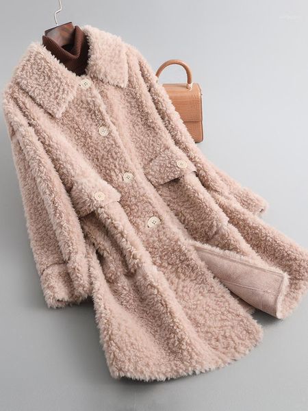 

sheep cut velvet coat women long-term 2020 winter new lamb fur fur integrated coat1, Black