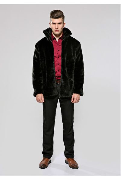 

2021 new new mink jackets with hoodies, black collar fake leather jacket kj410 teyt