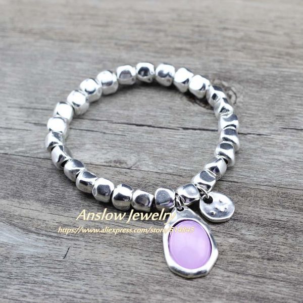 

anslow высокого качества корейских конфеты падение воды регулируемых женщины браслет сплав цинк шарики handmade ювелирные изделия подвеска п, Golden;silver