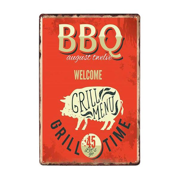 

bar decor bbq tin vintage poster plaques decoration signs plates wall 20x30cm decorative farmhouse metal dads bbygex lipper