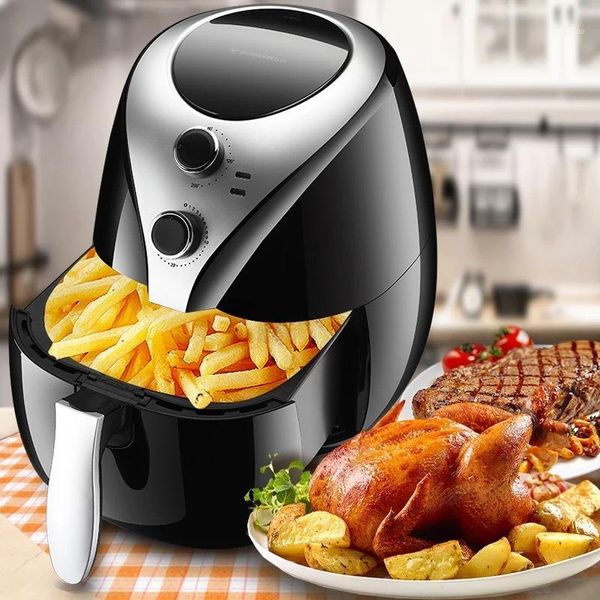 

air fryers automatic chipper 5l fryer multi-function oven intelligent oil less no smoke chips nuggets mozzarella stick maker1