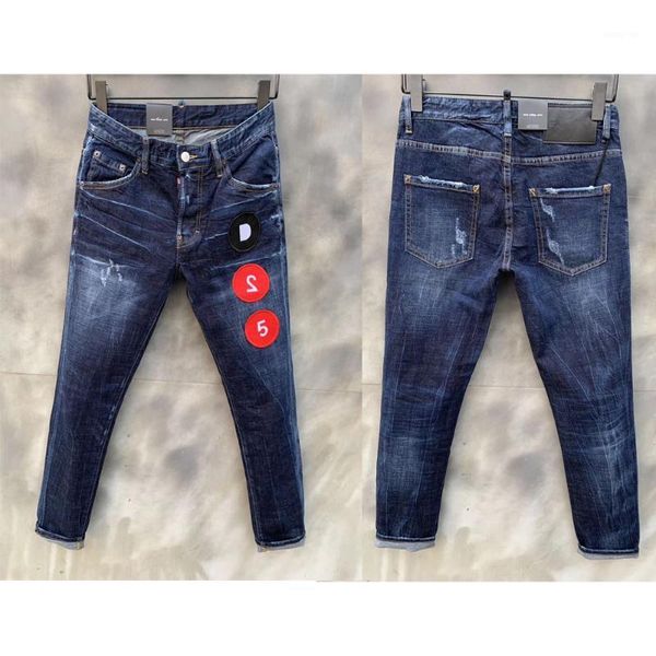 

dsenqi new men jeans ripped for jeans pants biker outwear man pants 0211, Blue