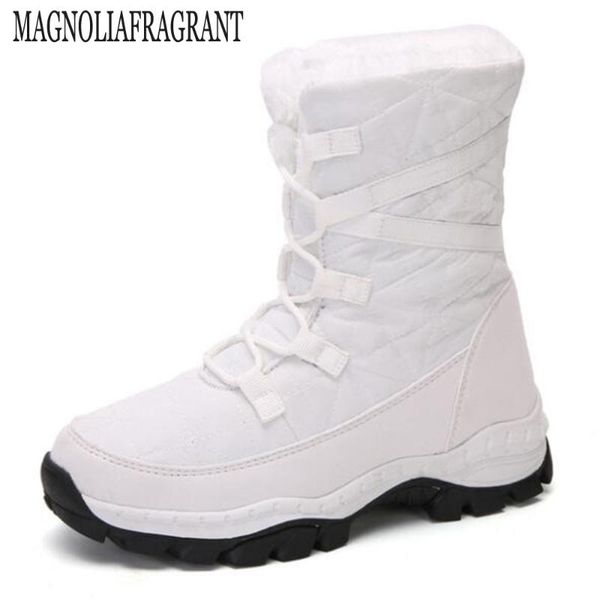 

winter shoes for woman outdoor non-slip snow boots women's boots plus velvet warm cotton shoes comfortable women ay149, Black