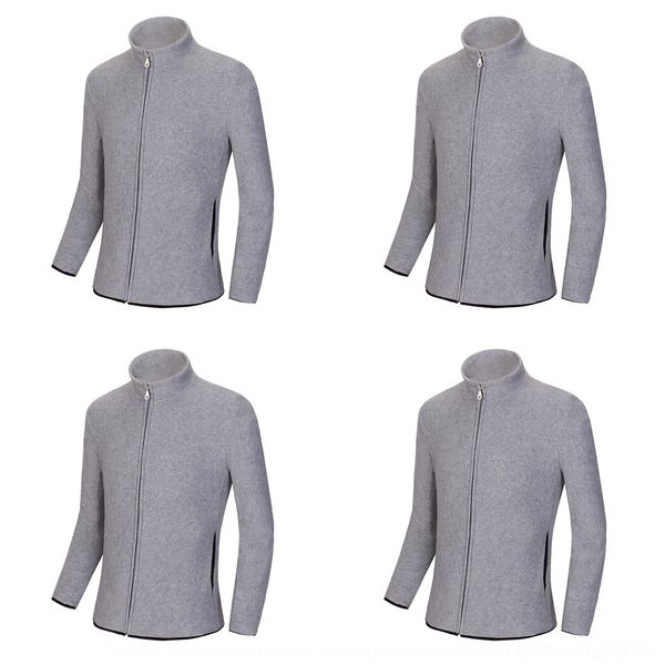 

eogsj casual and winter new stand collar slim fit size large wool jacket for young students men's sports autumn sweater fleece jacket f, Black