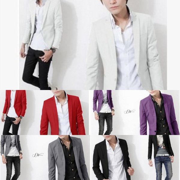 

aguye spring and autumn new casual fashion korean small casual and autumn new men's spring small suit coat coatkorean fashion men, Blue