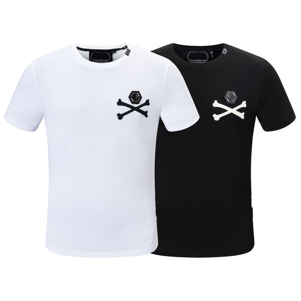 

2021 plain spring and new pp men's t-shirt men's slim large half phillip, White;black
