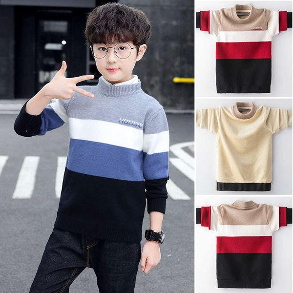 

2020 winter boys' new autumn zhongda plush thickened sweater children's warm fl32, Blue