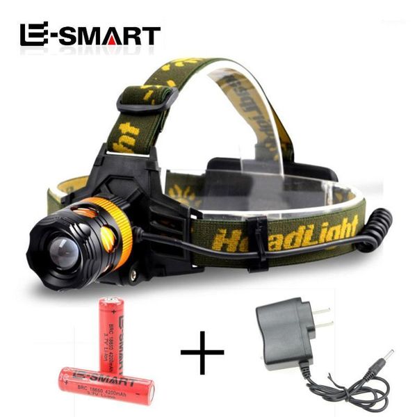 

2000 lm xm-l xml t6 led headlamp headlight head torch 2x18650 +charger waterproof head torch lamp for camping1