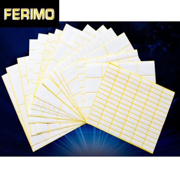 

gift wrap 7 sizes large small square self adhesive label office easy writing stick-on blank white paper sticker
