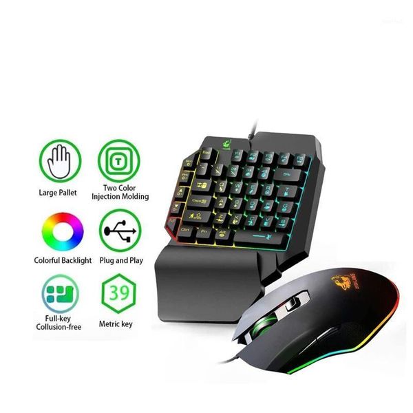 

keyboard mouse combos gaming wired set v1 3200dpi usb connection led lights game suitable for lapcomputers #bl11